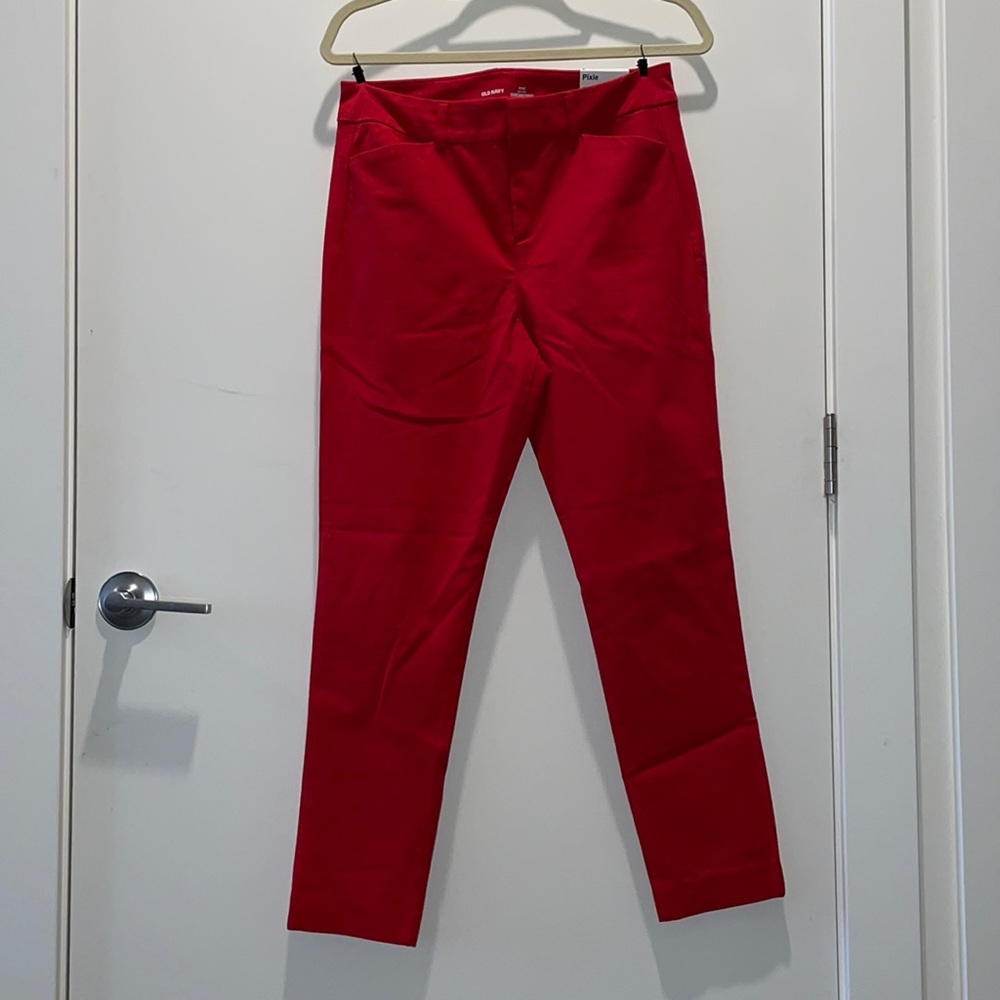 Red dress pants